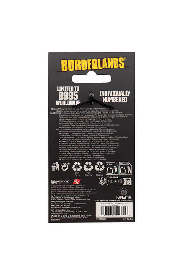 Borderlands Catch-A-Ride Metal Keychain